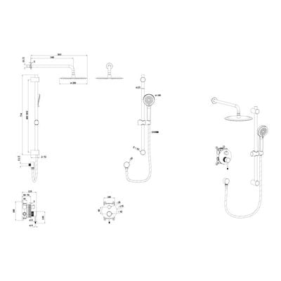 Milano Plus Ciro 2 Way Concealed Shower Mixer Set Brushed Nickel